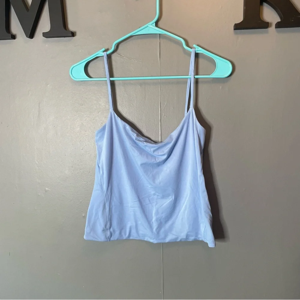 Lululemon Wundermost Ultra-Soft Nulu Spaghetti-Strap Cami Tank Sinatra blue Med - Picture 6 of 12